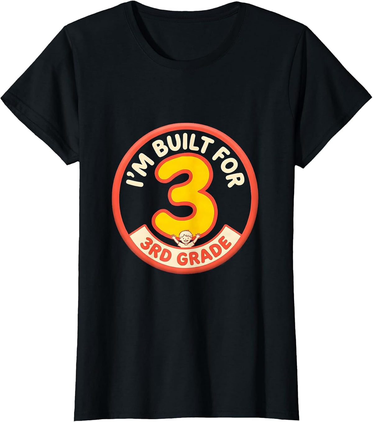 I’m Built For 3rd Grade Funny Back To School Kids Teachers T-Shirt - Black