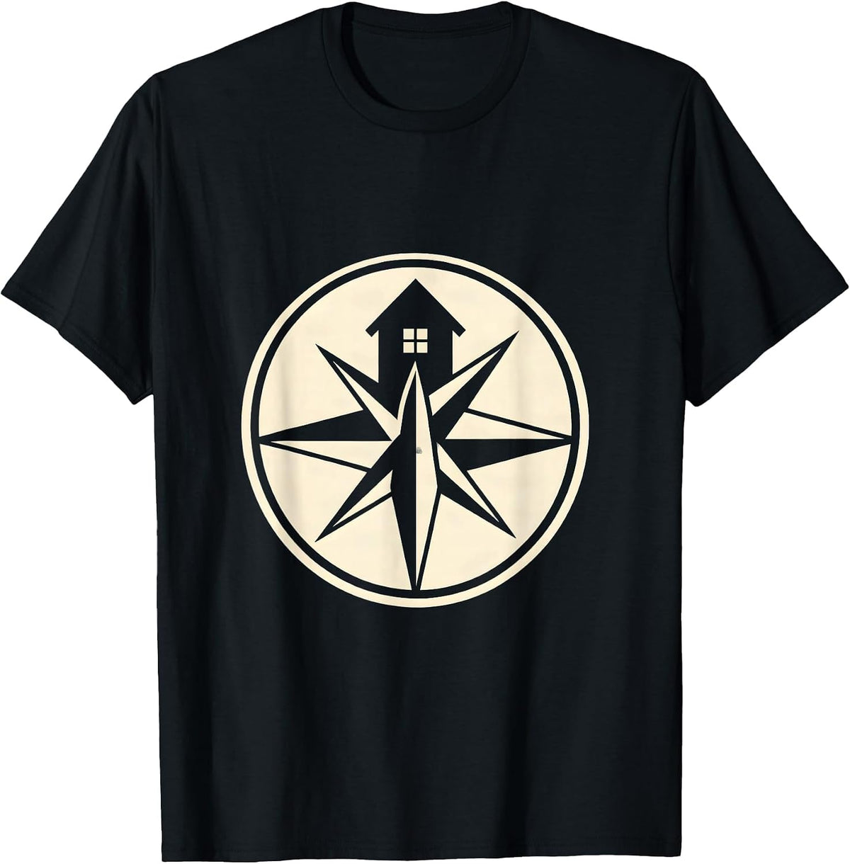 Men's Sped Teacher Compass Schoolhouse Graphic T-Shirt - Black
