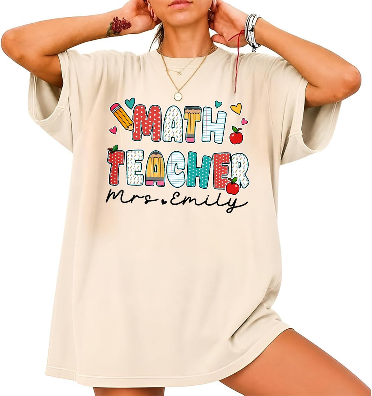 Personalized Math Teacher Shirts Custom Name Shirt Problem Solver Math Teacher Tshirt Funny Math Lover Gifts T-Shirt - Math