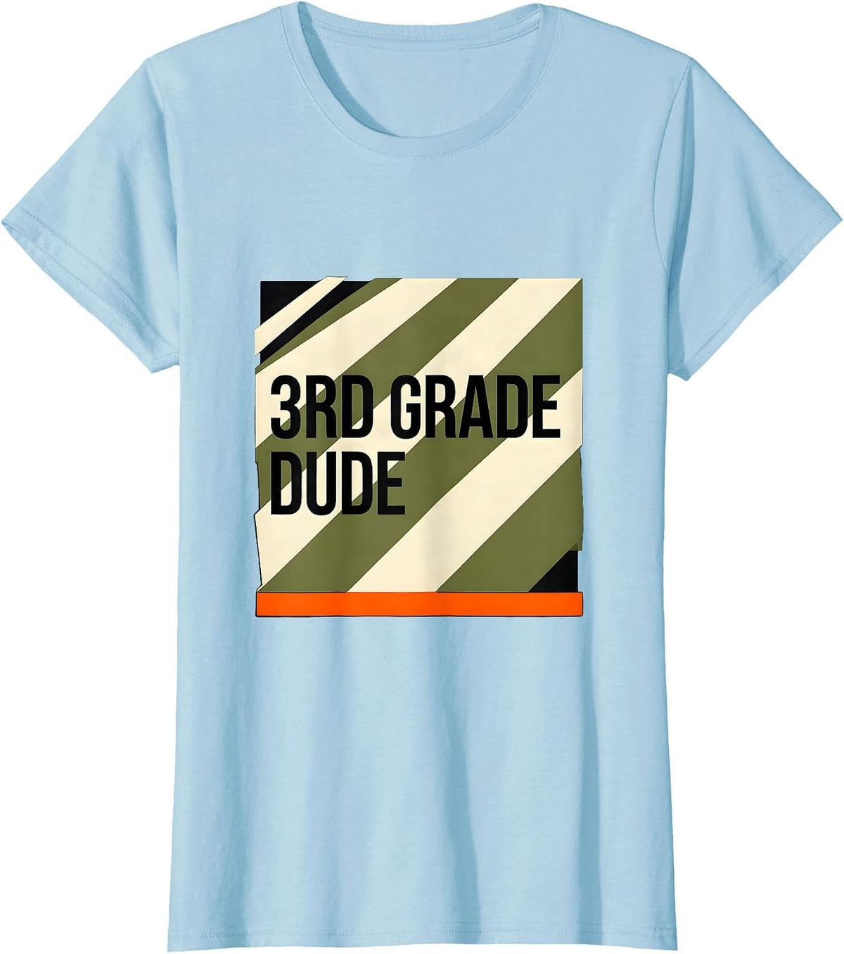 Women's 3rd Grade Dude Camo Back To School Boys Teachers T-Shirt - Baby Blue