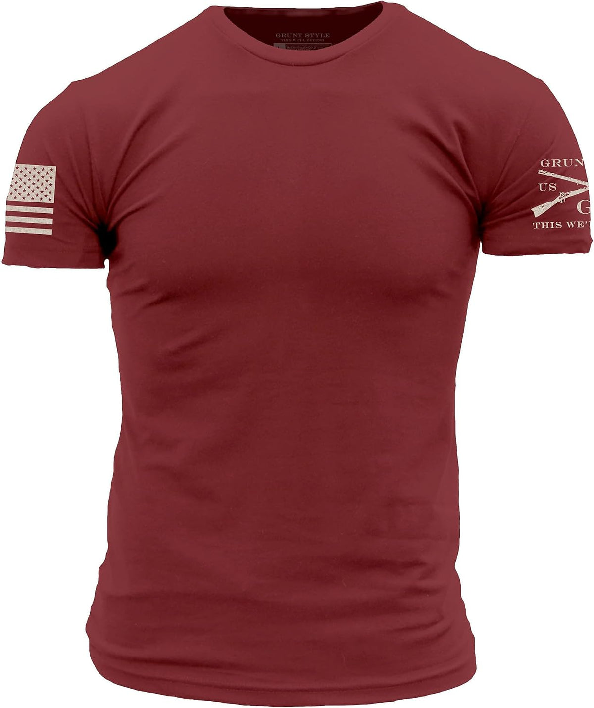 Grunt Style Basic Crew Men's T-Shirt - Red Plum