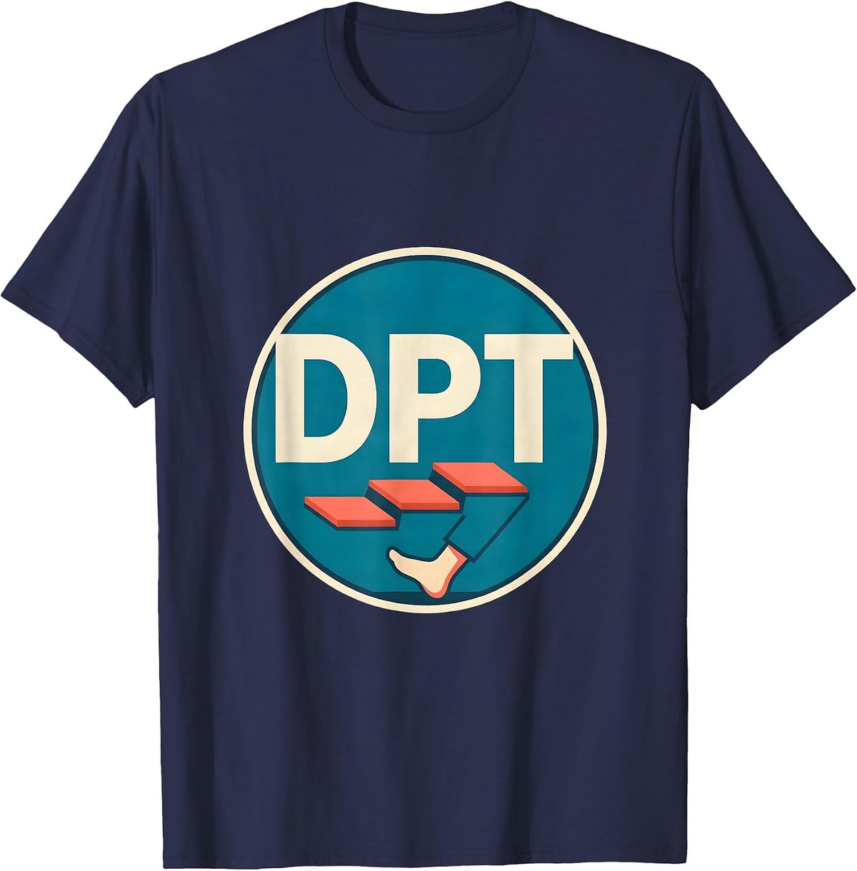 Men's DPT Retro Occupational Therapy Physical Therapy Practitioner T-Shirt - Navy Blue