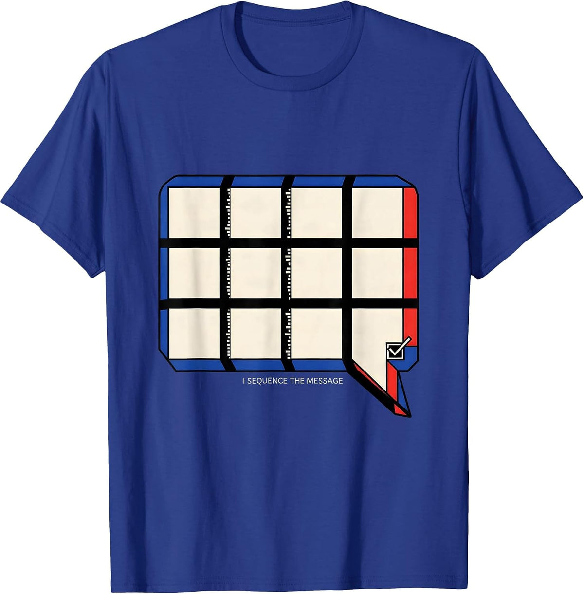 I Sequence The Message Geometric Special Education Teacher T-Shirt - Royal Blue