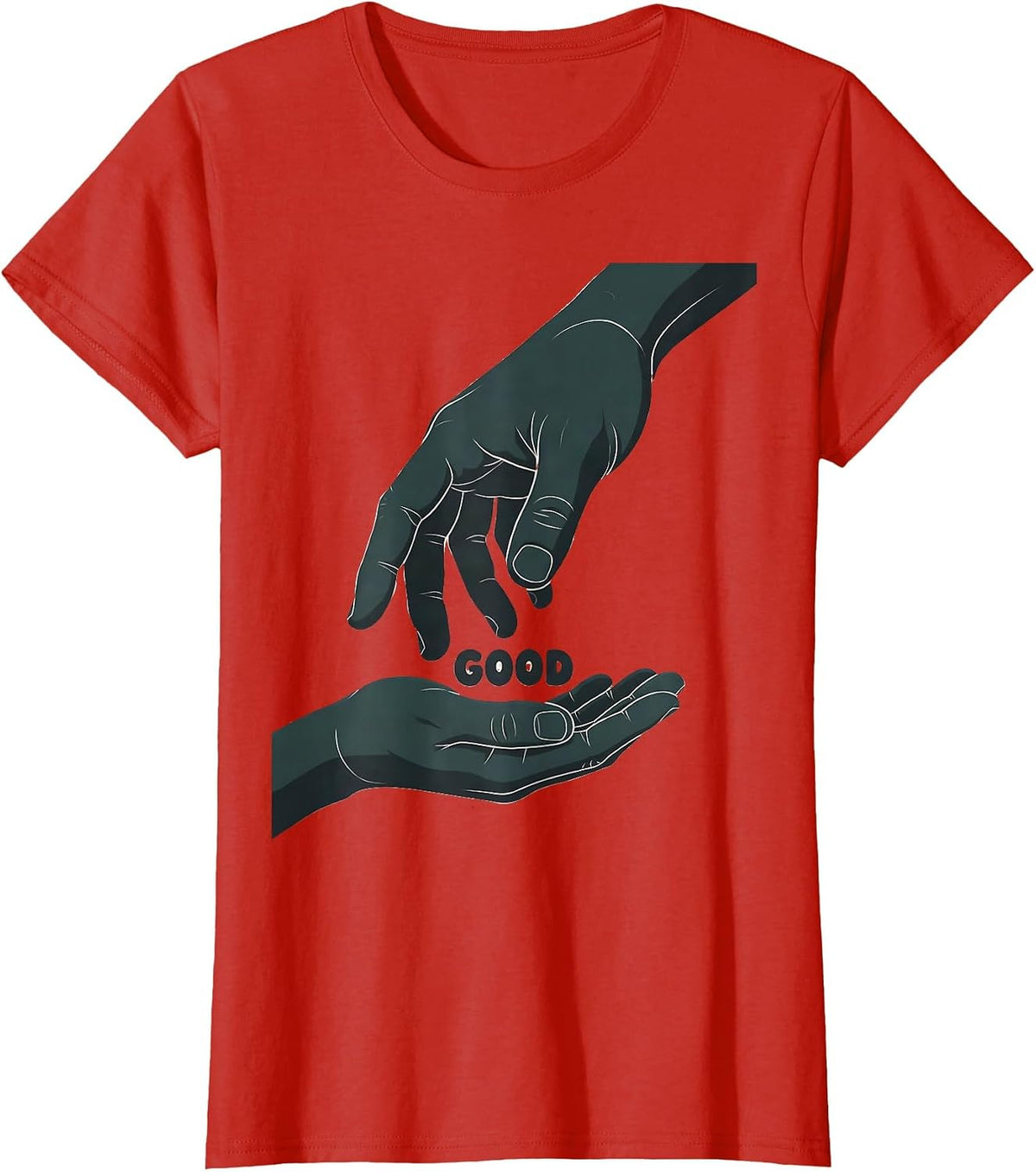 GOOD Minimalist ASL Sign Language Teacher Gift T-Shirt - Red