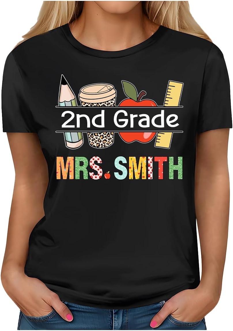 Custom Kindergarten Teacher T-Shirt, Shirt Gift for Teacher, Back to School Teachers Shirts AK5710776KINDER - Ak57107762nd