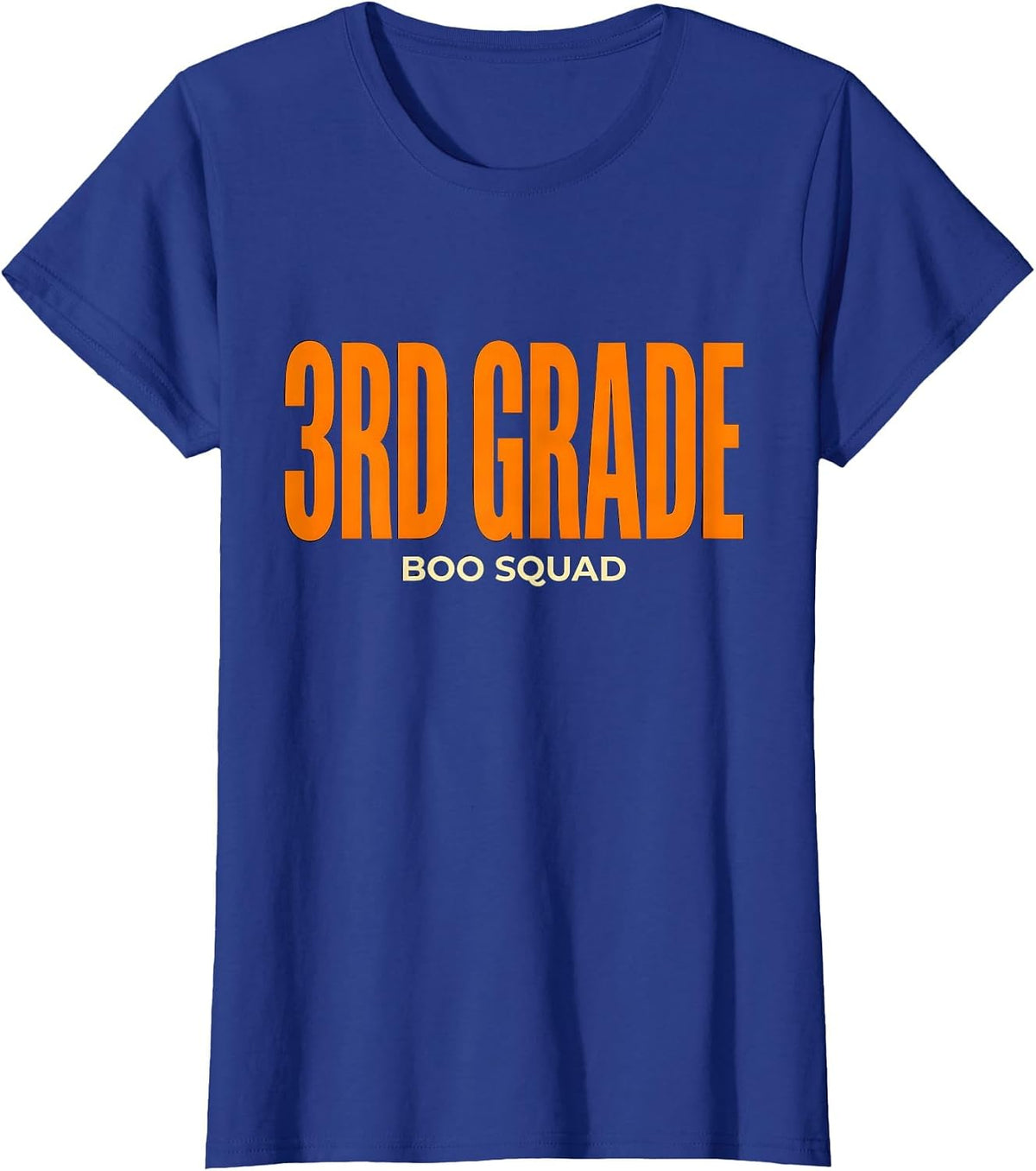 Women's 3rd Grade Boo Squad Spooky Third Grade Halloween Teacher T-Shirt - Royal Blue