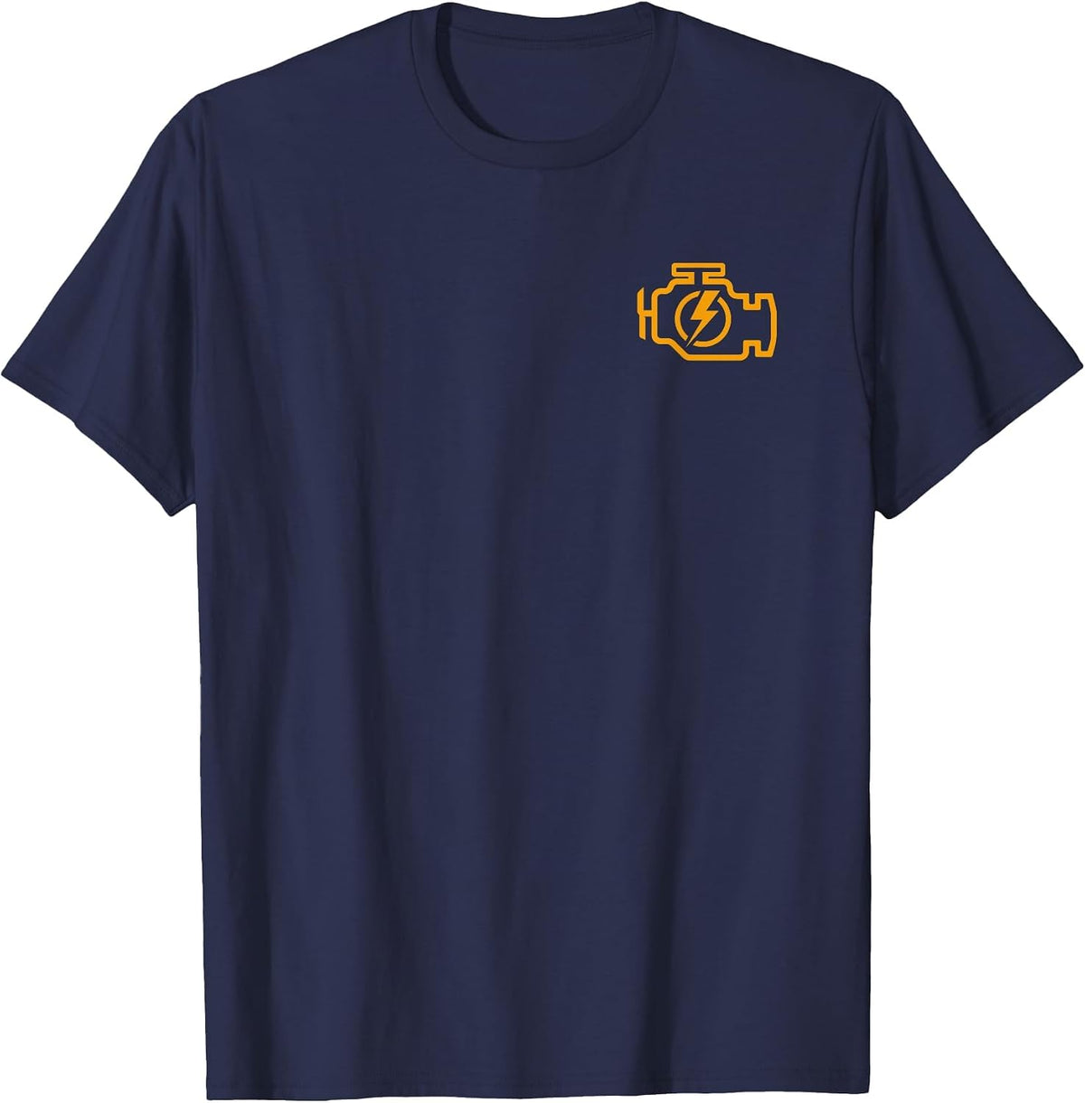 Check Engine Light CEL Fun AUTO CAR Mechanic Repair TEES T-Shirt - Navy Blue