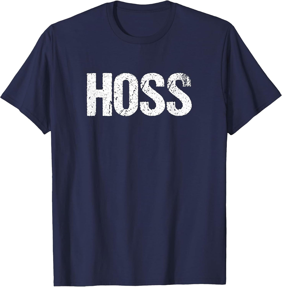 Hoss Shirt Tough Redneck Cowboy Farmer Tee T-Shirt - Navy Blue