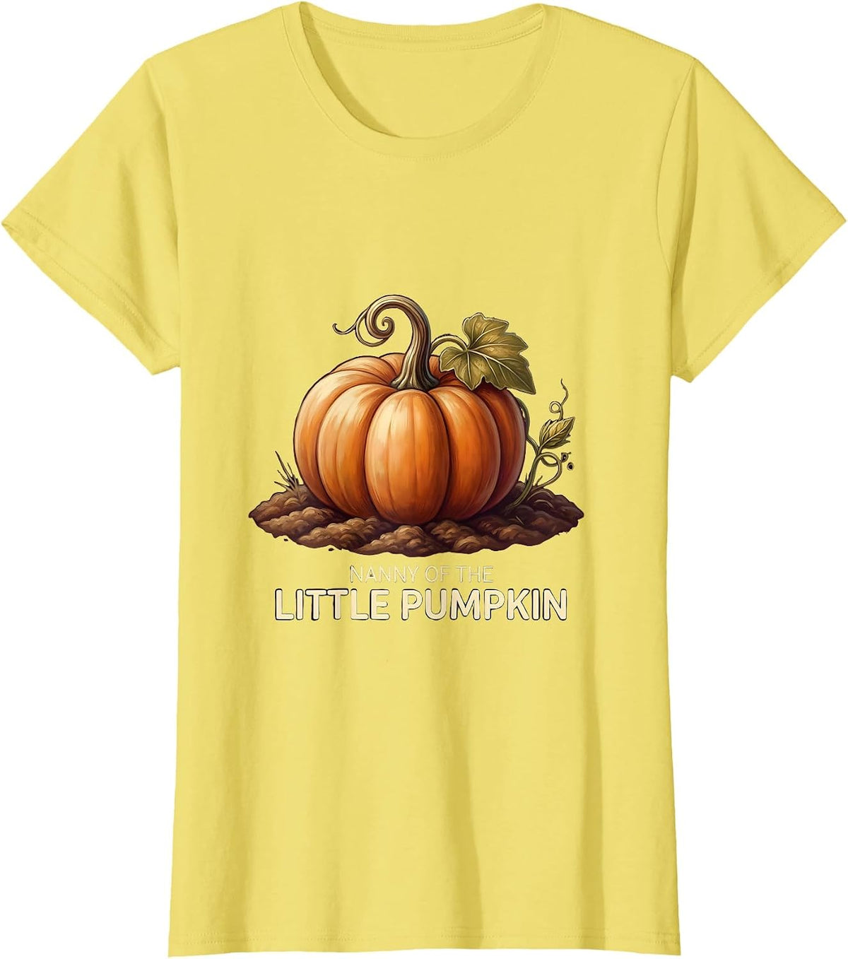 Nanny Of The Little Pumpkin Family Matching First Birthday T-Shirt - Lemon Yellow