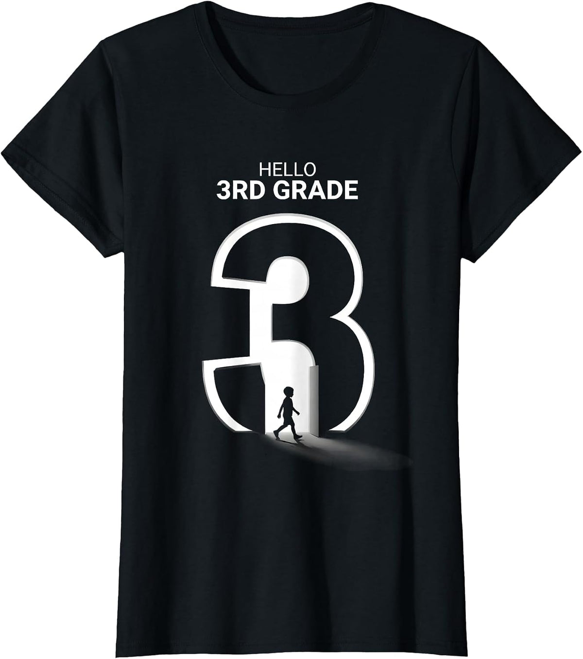 Hello 3rd Grade Funny Teacher Team Back To School T-Shirt - Black