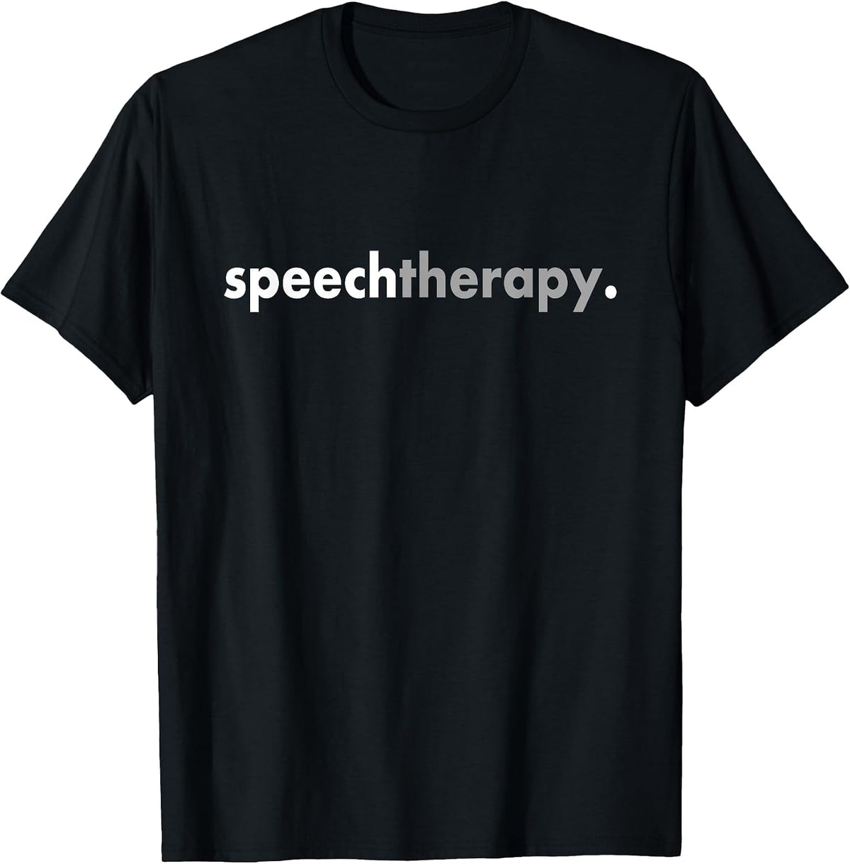 Minimalist Proud Therapist Teacher Speech Therapy T-Shirt - Black