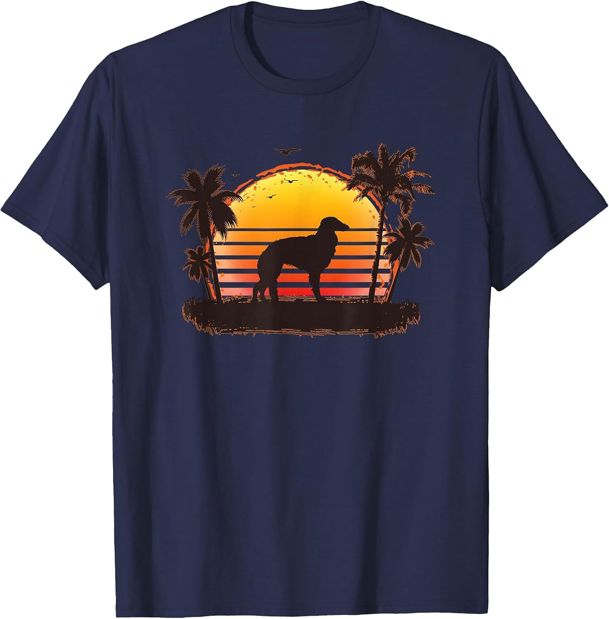 Silken Windhound Dog Breed T-Shirt - Navy Blue