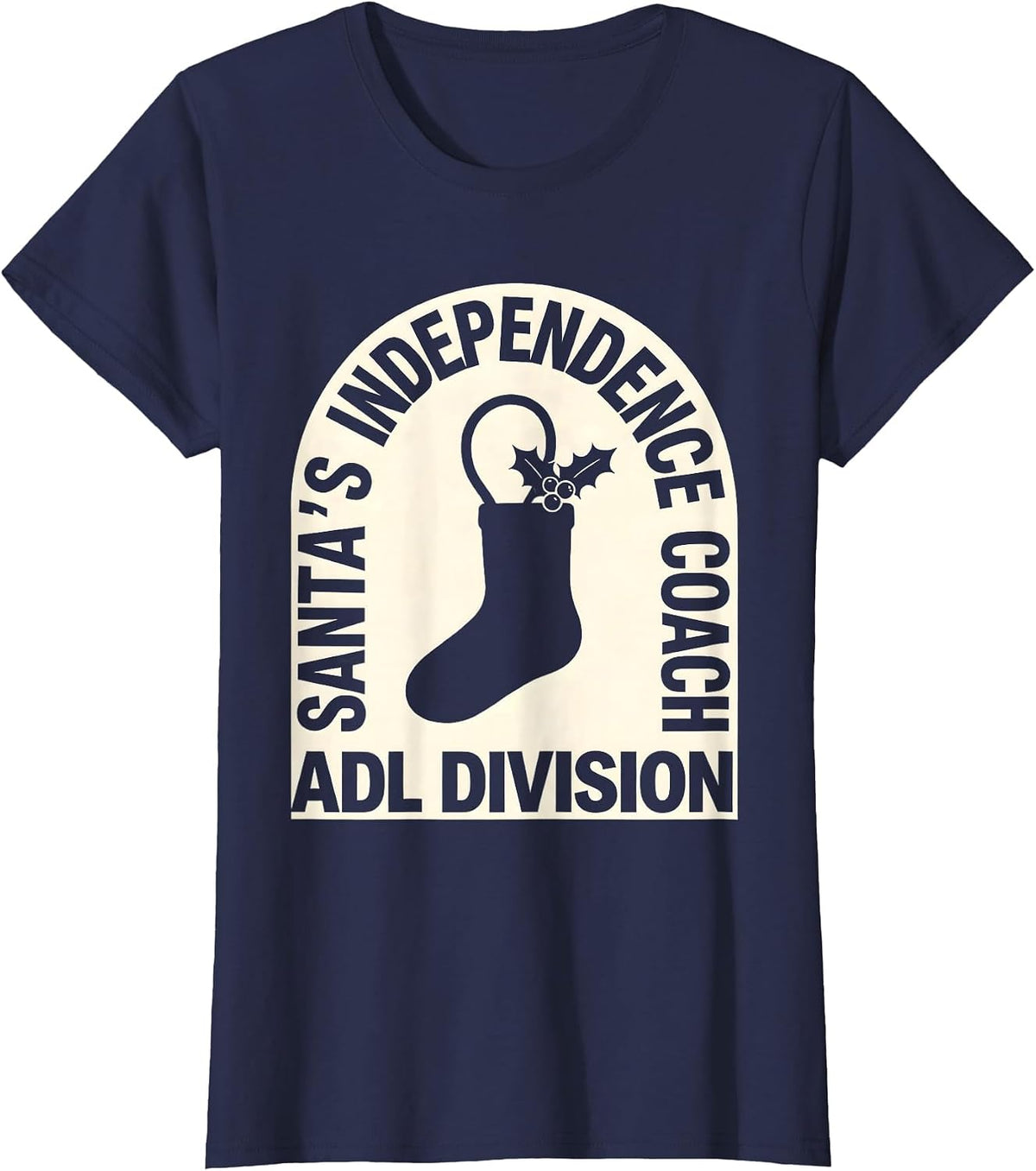 Women's Santa's Independence Coach, ADL Division Occupational T-Shirt - Navy Blue