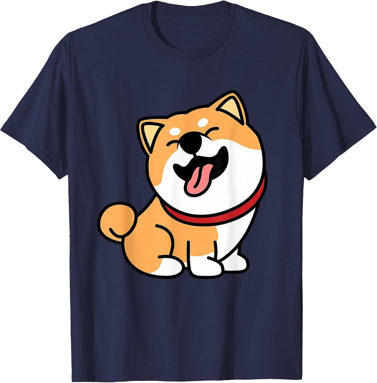 Cute Shiba Inu Dog Lover T-Shirt - Navy Blue