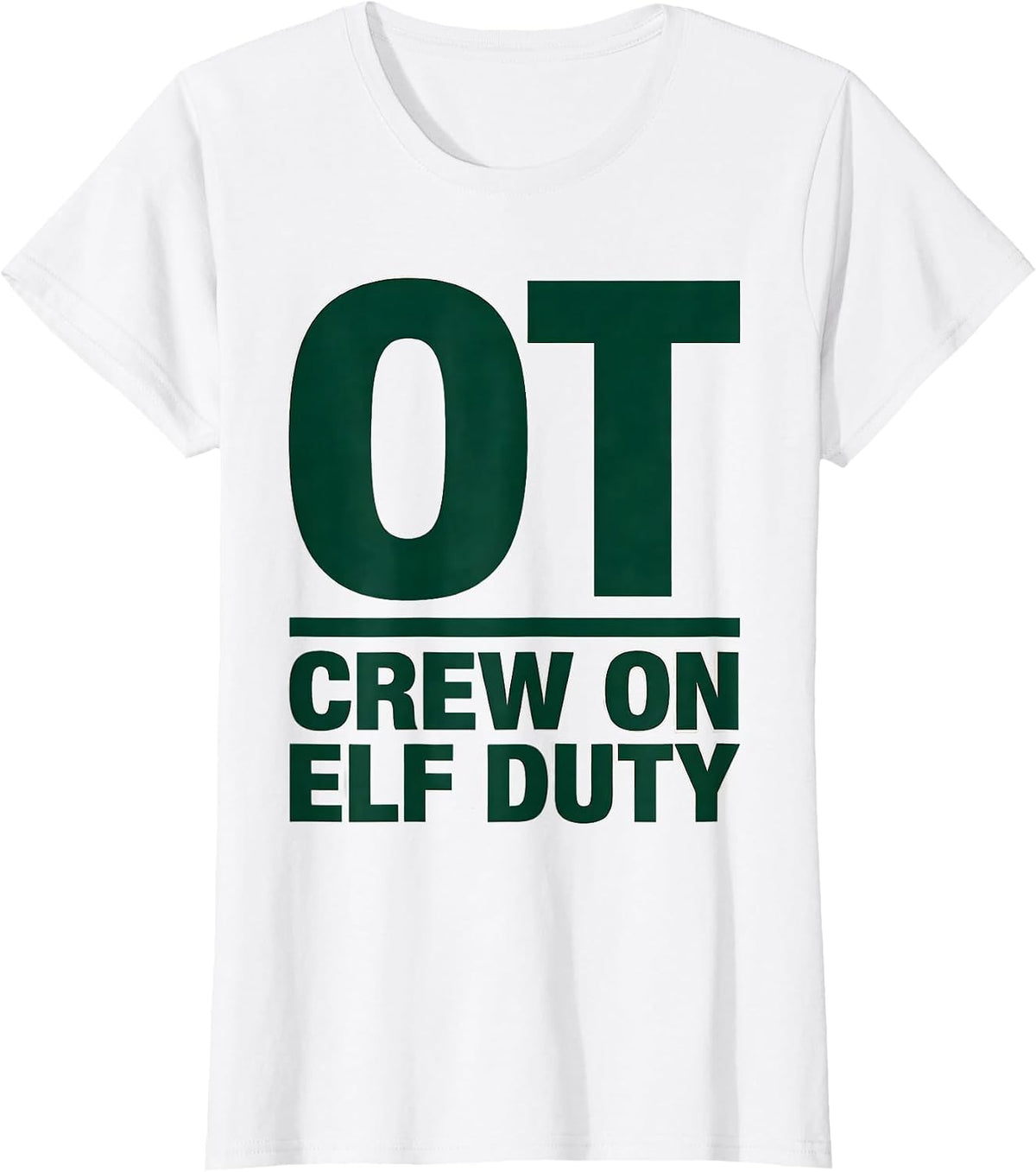 OT Crew On Elf Duty Funny Occupational Therapy Christmas T-Shirt - White