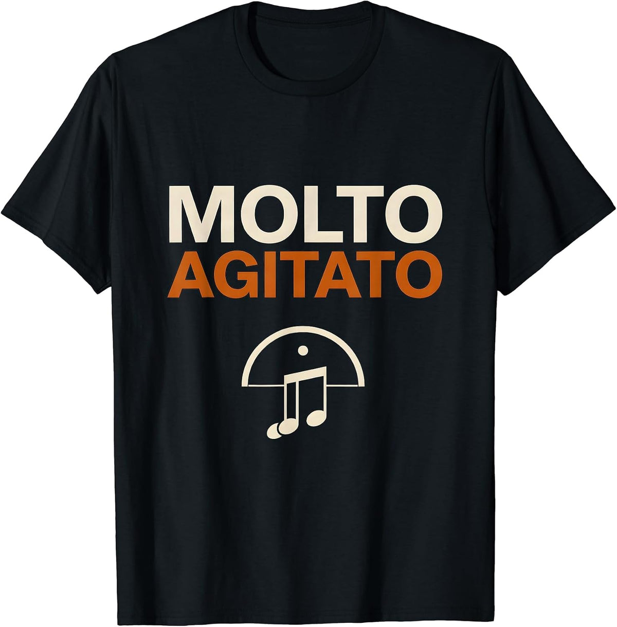 Men's Molto Agitato Editorial Conceptual Music Teacher Halloween T-Shirt - Black