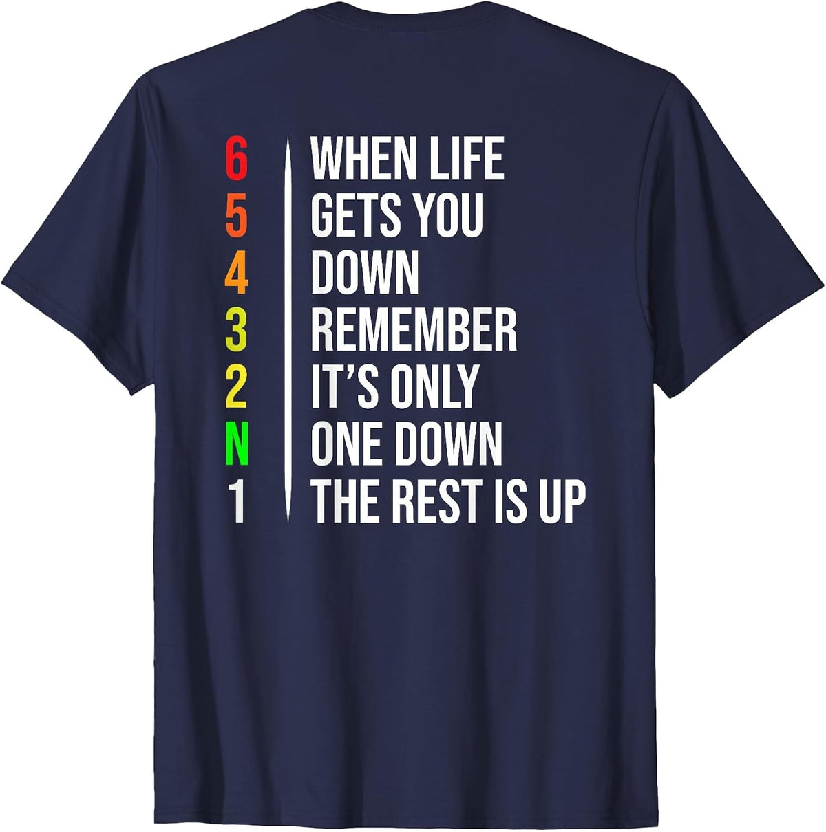 Motorbike Motorcycle Gears When Life Gets You Down T-Shirt - Navy Blue