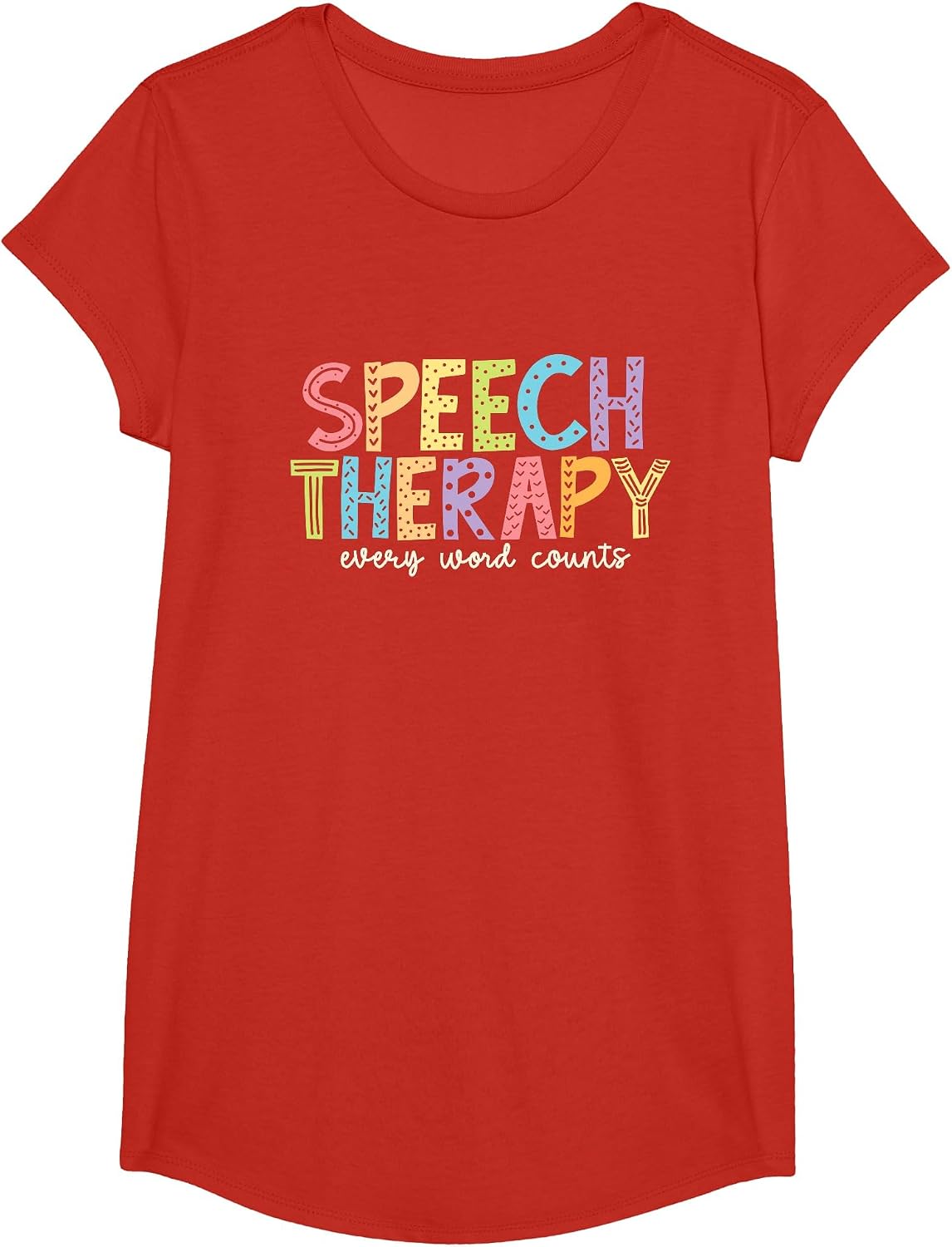 Speech Therapy Shirt Speech Language Pathologist Therapist T-Shirt - Girls Red