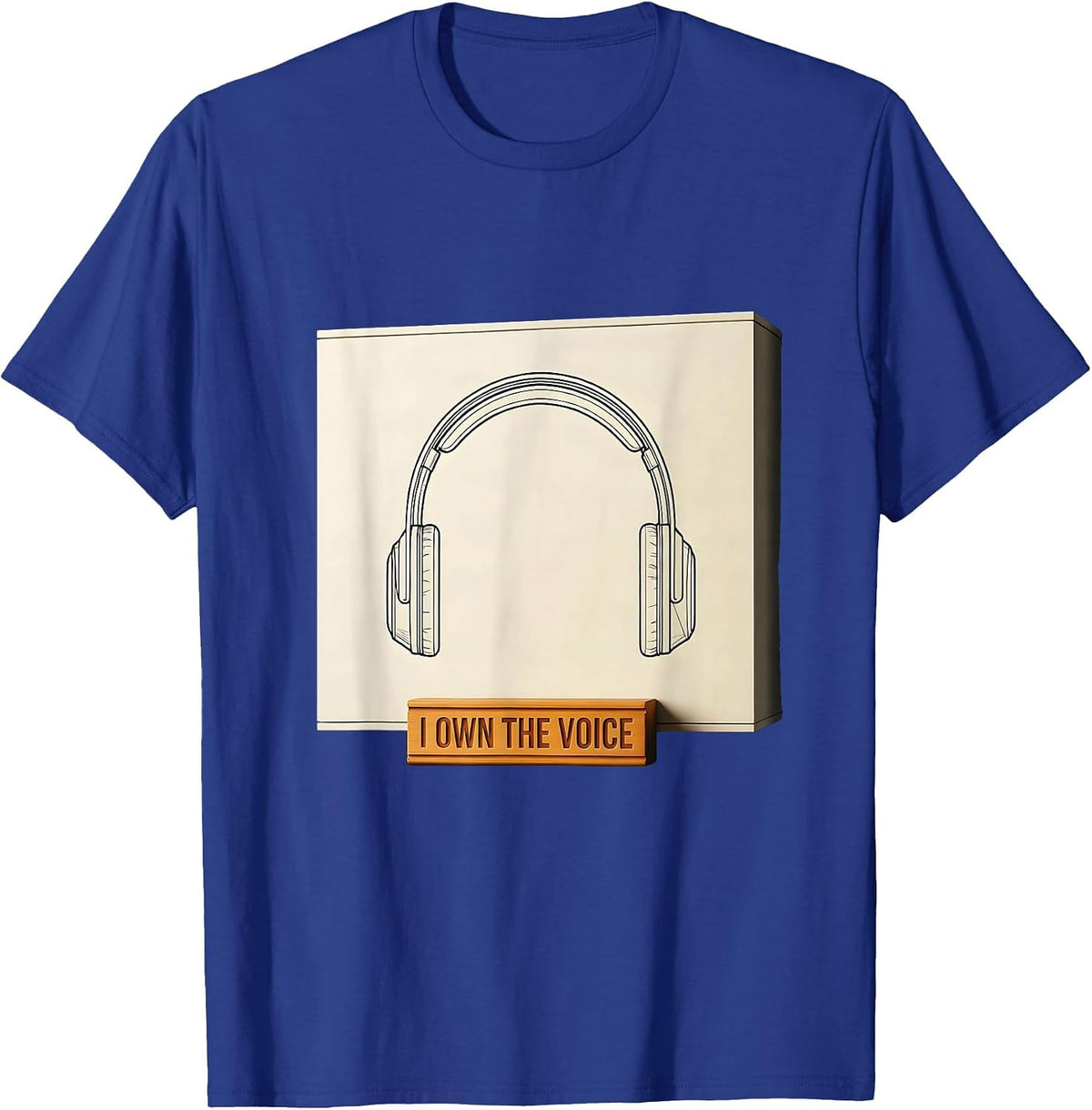 Men's I Own The Voice Minimalist 911 Dispatcher Thin Yellow Line T-Shirt - Royal Blue