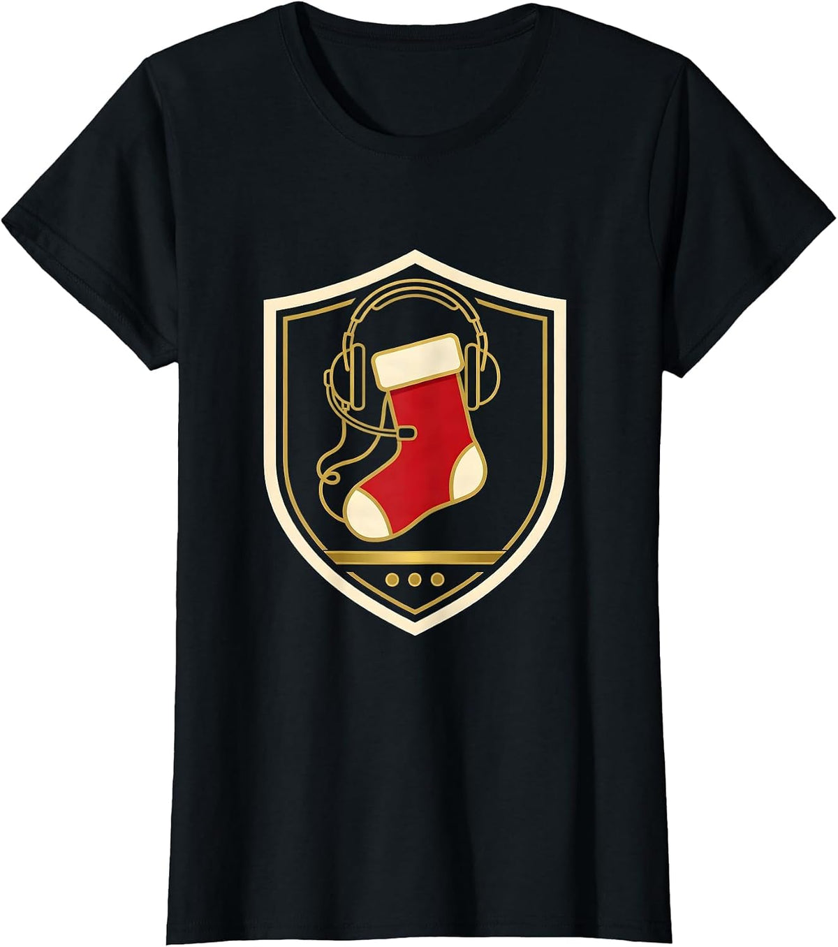 Dispatch Shield 911 Dispatcher Christmas Workplace Humor T-Shirt - Black