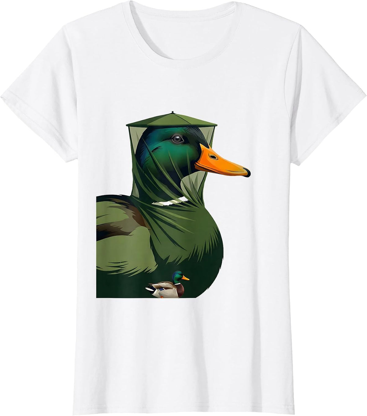 Mallard Marsh Blind Duck Hunter Humor Gift T-Shirt - White