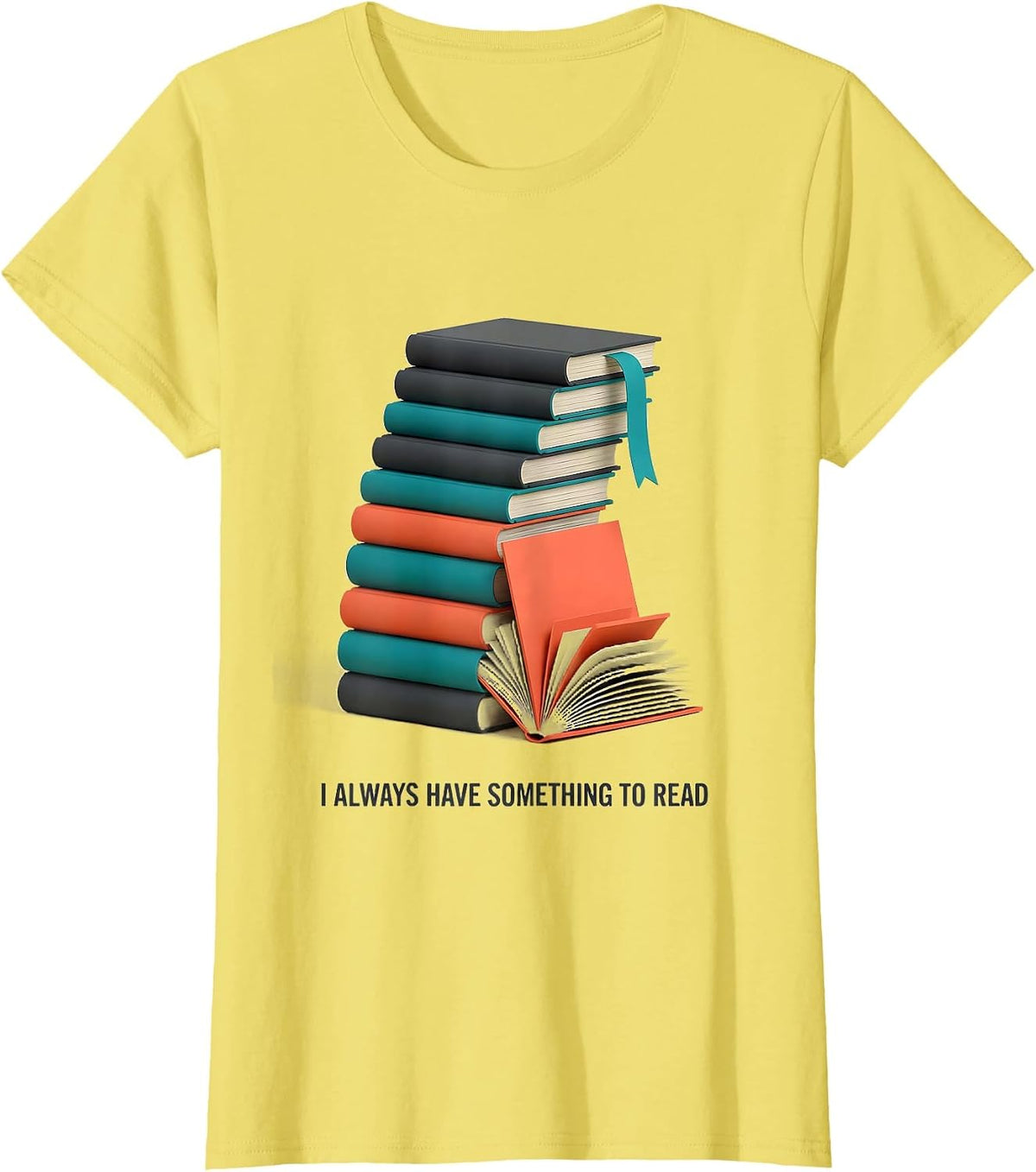I Always Have Something To Read Funny Bookworm Reader Gift T-Shirt - Lemon Yellow
