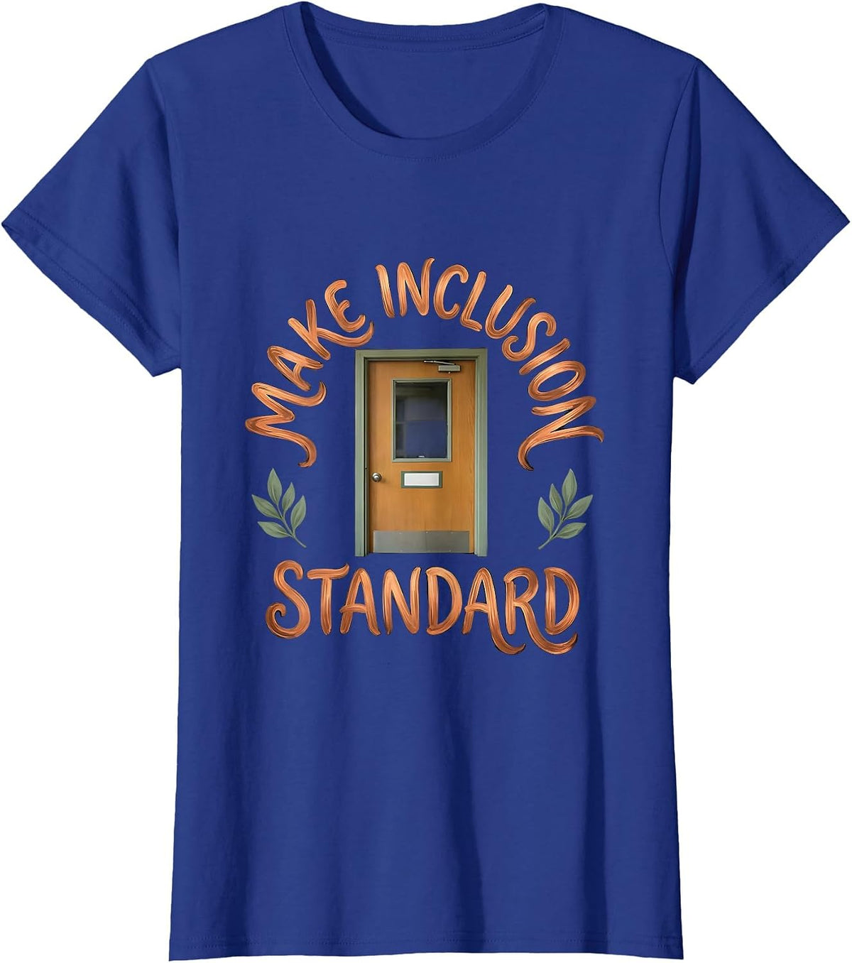 Women's Make Inclusion Standard Boho Special Education Teacher T-Shirt - Royal Blue