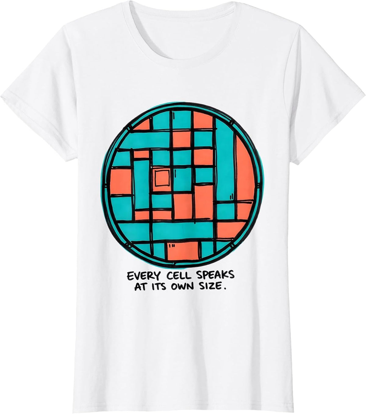 Every Cell Speaks At Its Own Size Special Education Teacher T-Shirt - White