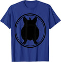 Corgi Butt Wiggle Tail Funny Dog Graphic Tee T-Shirt - Royal Blue