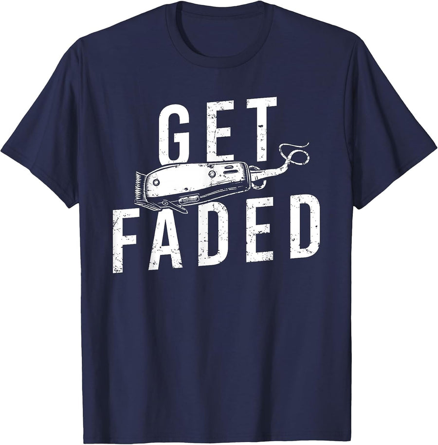 Cool Barber Design for Men Women Barber Barbershop Lovers T-Shirt - Navy Blue