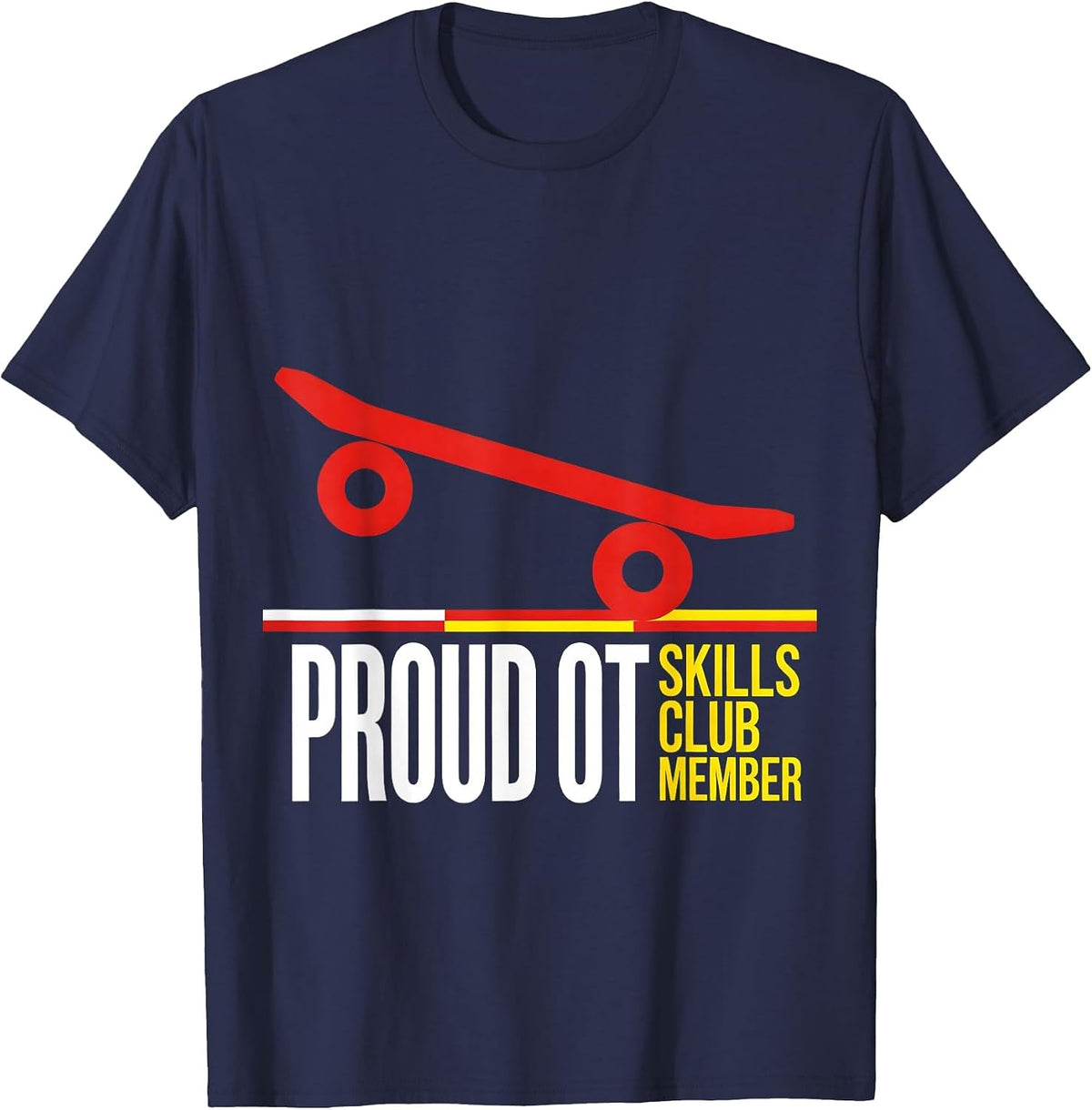 Proud OT Skills Club Member Occupational Therapy Vintage T-Shirt - Navy Blue