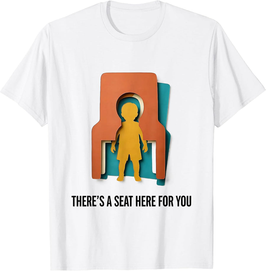 Men's There's A Seat Here For You Inclusion Teacher Autism T-Shirt - White