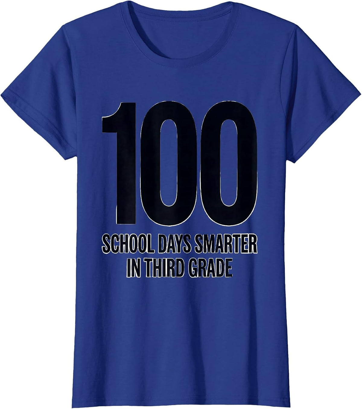 Women's 100 School Days Smarter In Third Grade Playful 100th Day T-Shirt - Royal Blue