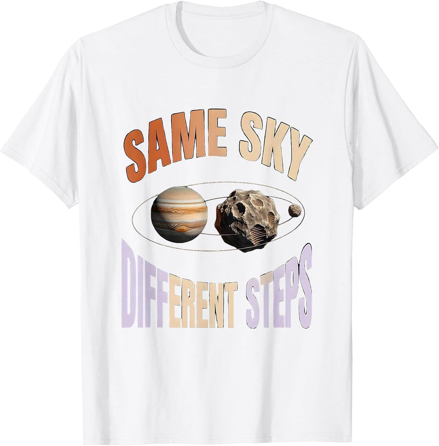 Men's Same Sky Different Steps Neurodiverse Universe Special T-Shirt - White