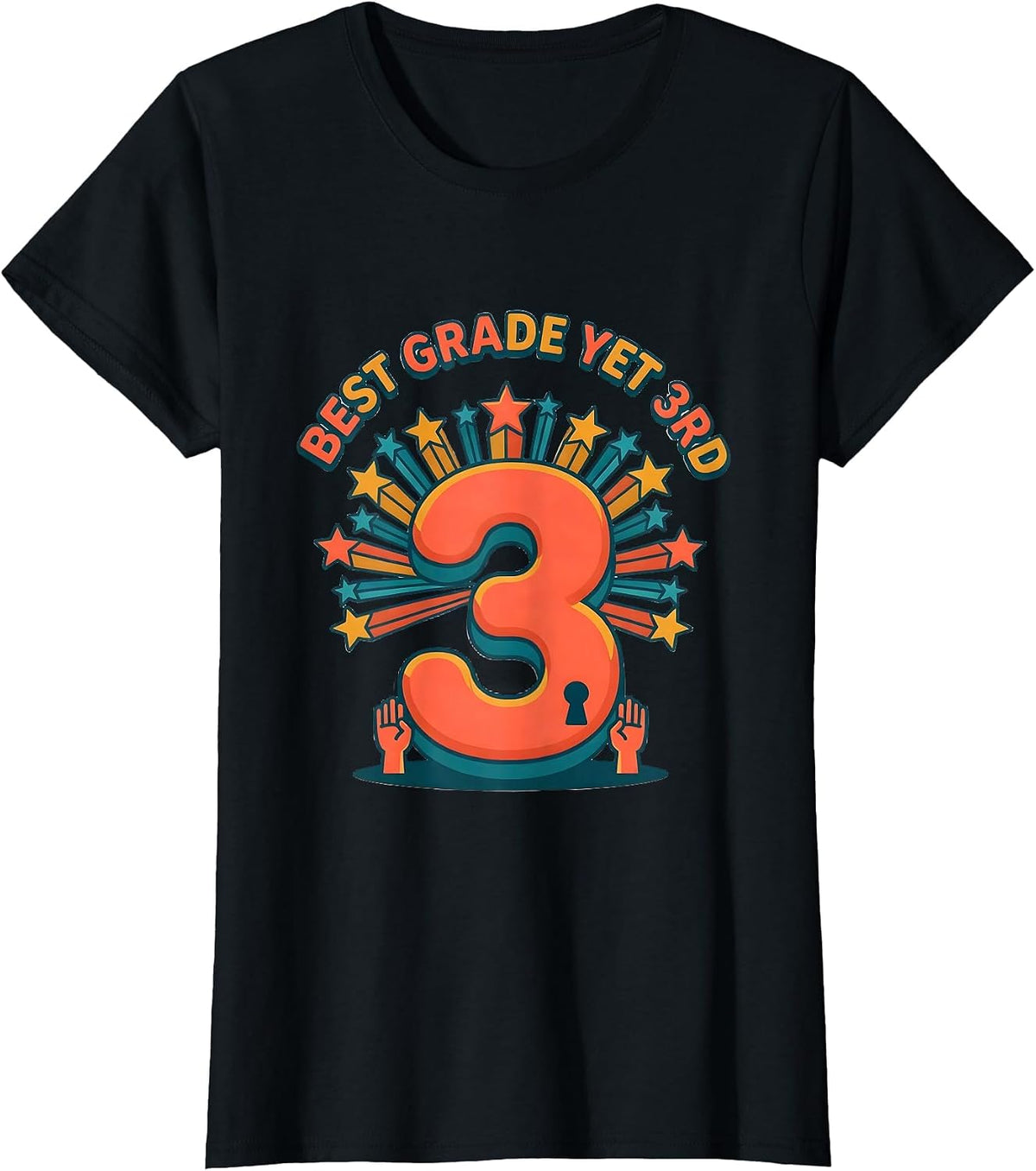 Women's Best Grade Yet 3rd Funny Third Grade Back to School Kids T-Shirt - Black