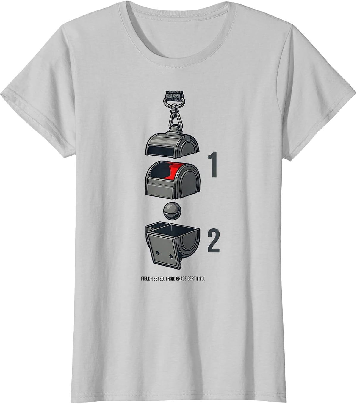 Field-Tested Third Grade Certified Teacher Back To School T-Shirt - Silver Grey