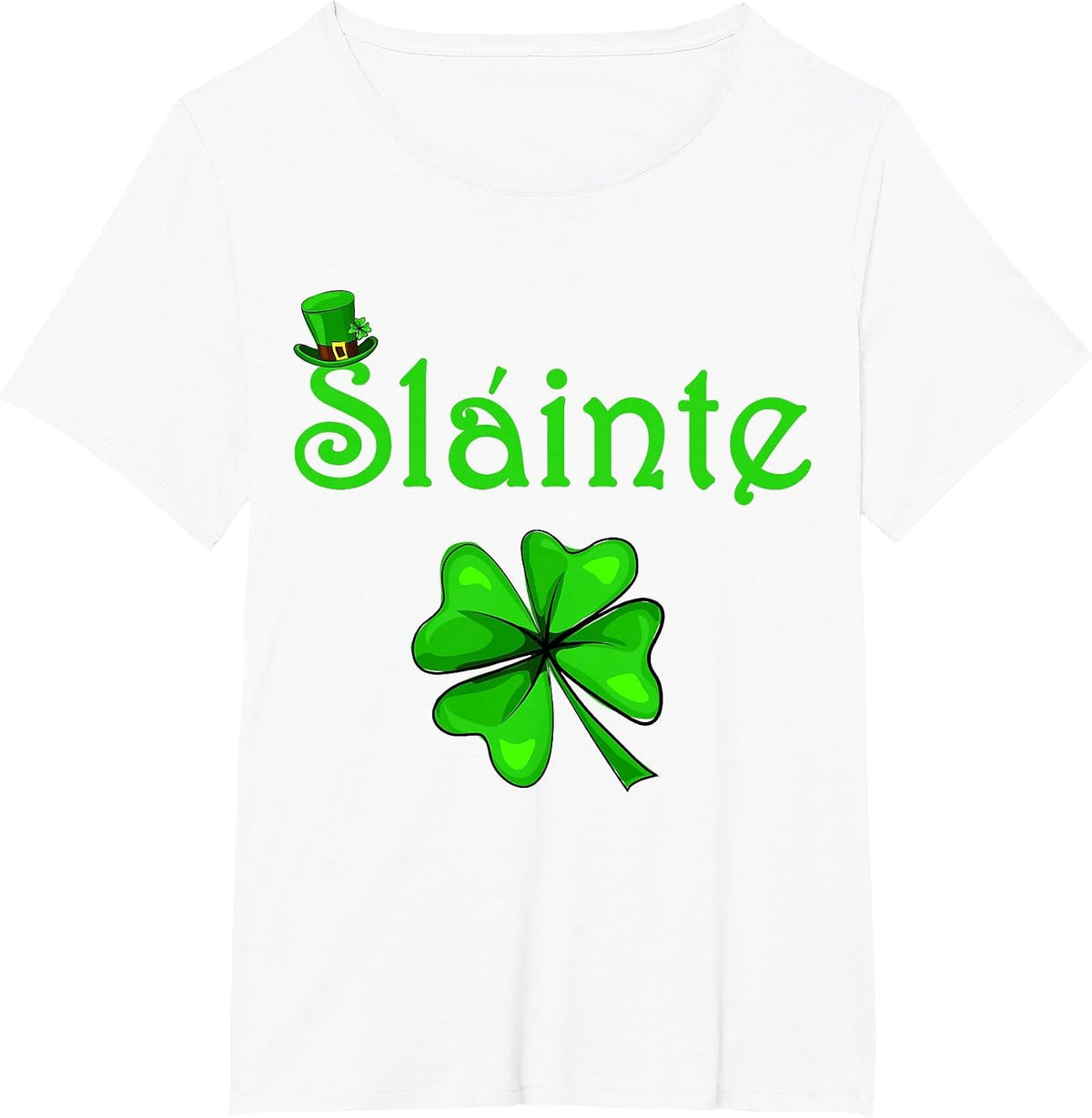 Slainte Irish Cheers Health St Paddys Day T-Shirt - White