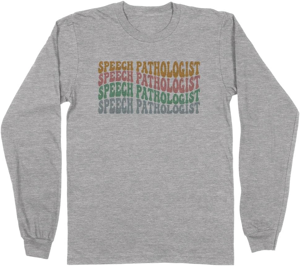 Stacked Speech Pathologist Long Sleeve Shirt Unisex - Grey