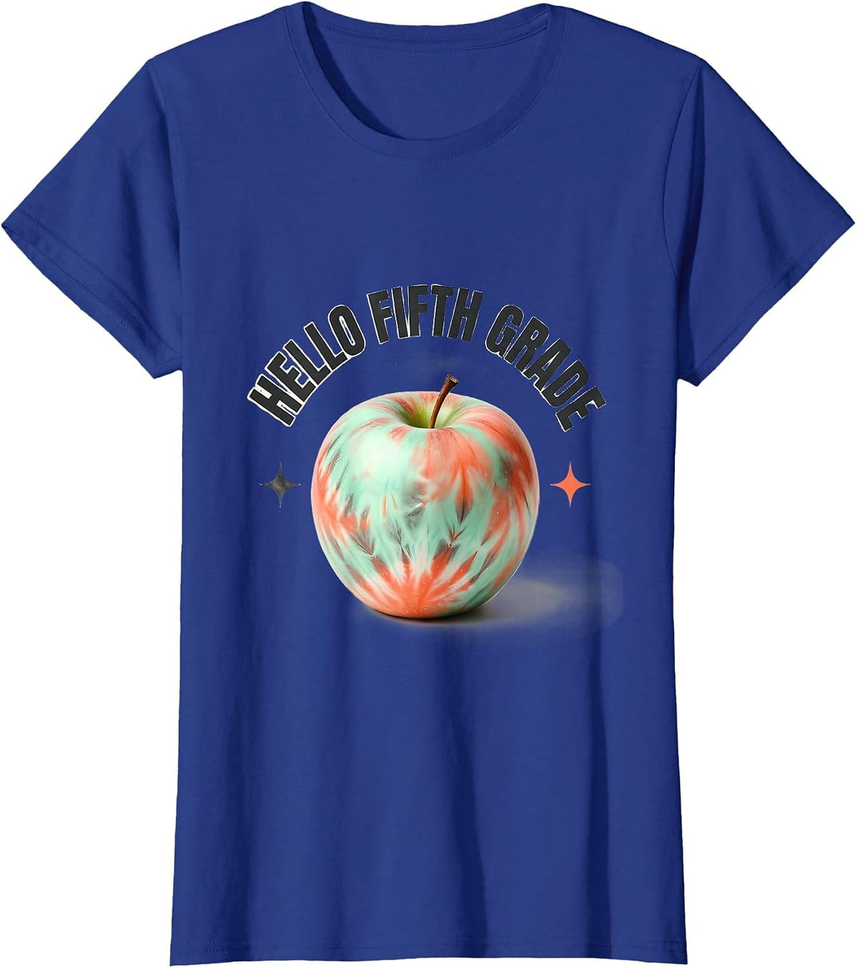 Women's Hello Fifth Grade Tie Dye Back To School Grade Level Pride T-Shirt - Royal Blue