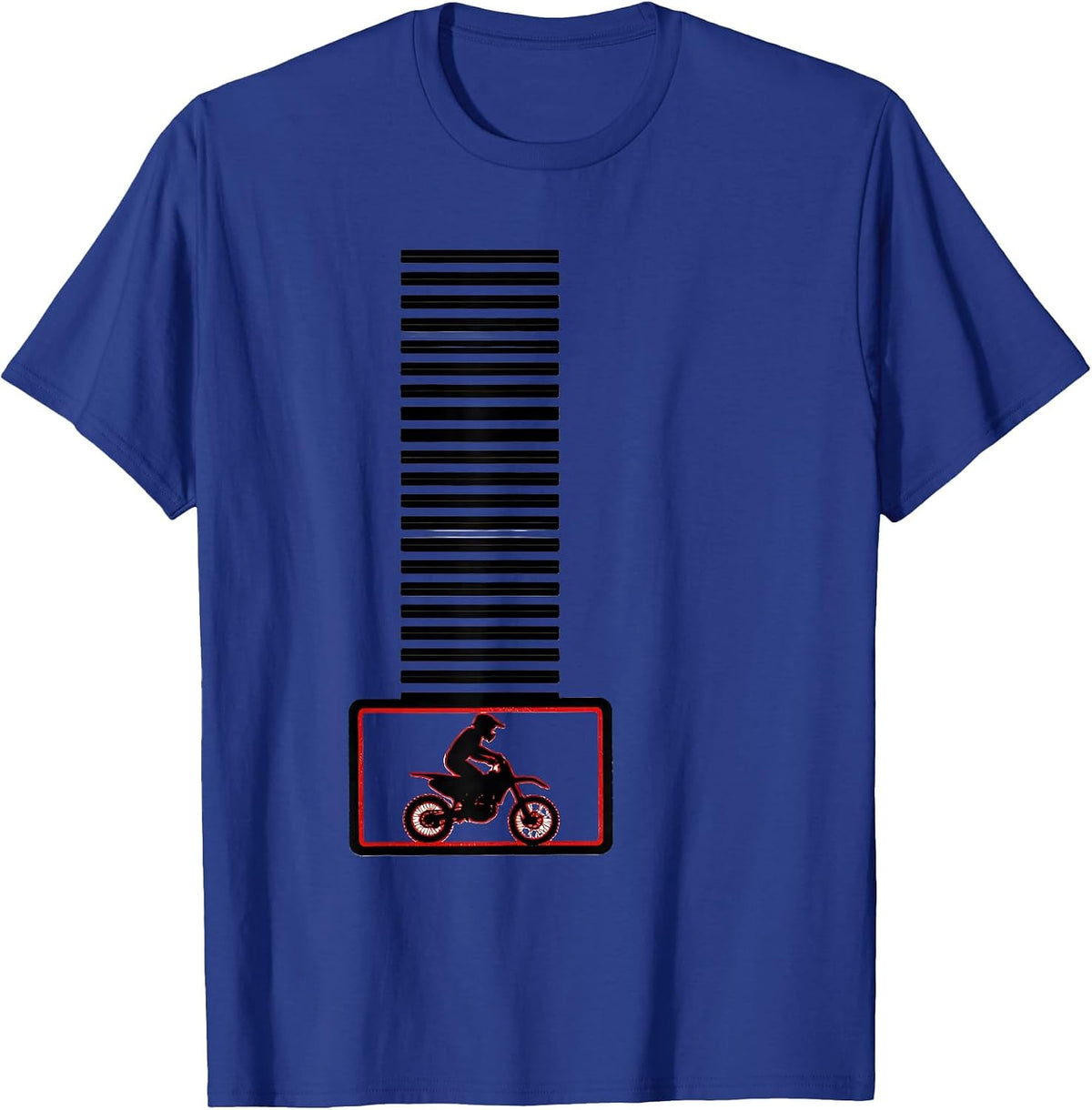 Old Guy Dirt Bike Column Deadpan Humor T-Shirt - Royal Blue