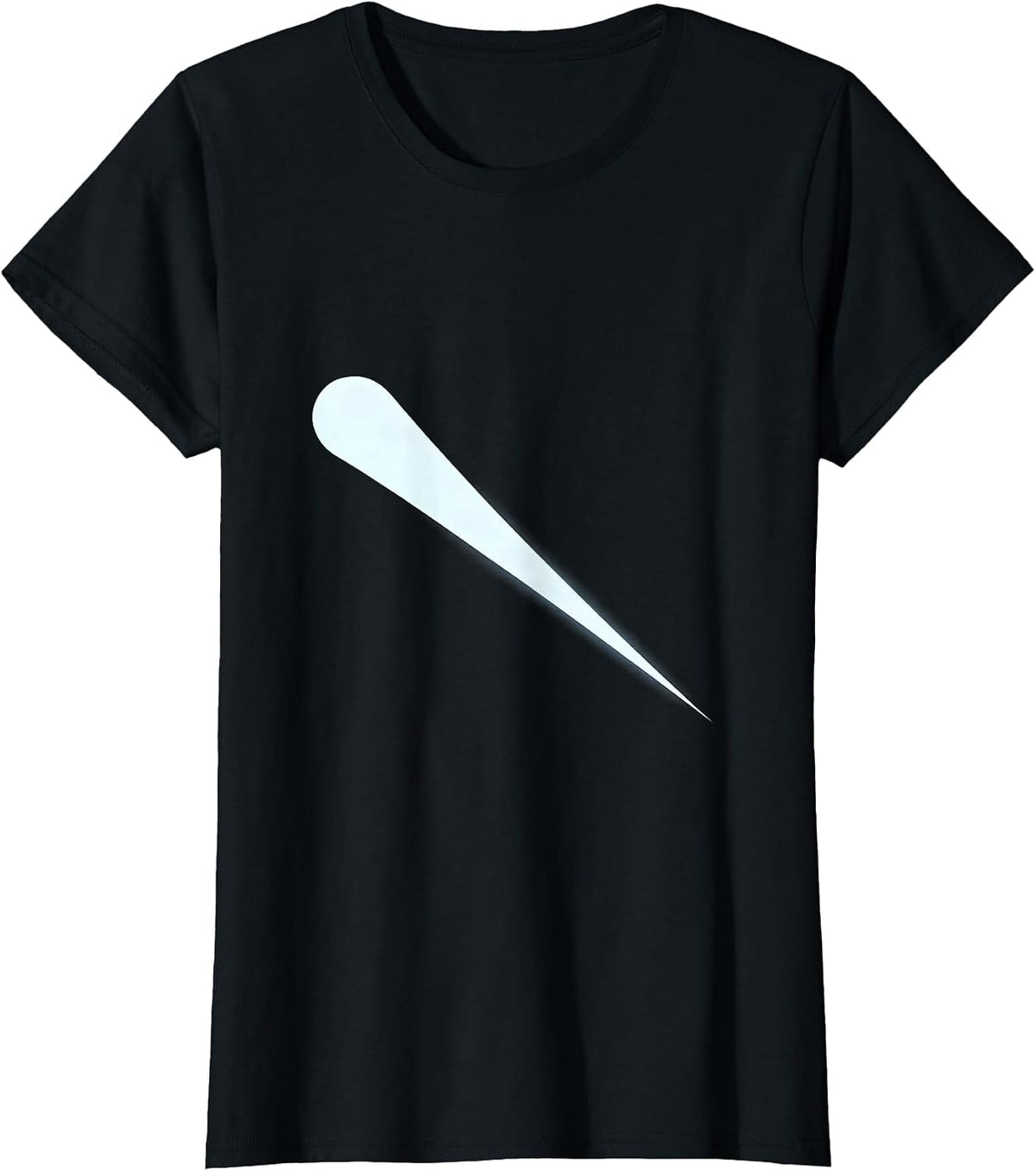 Women's Blazing Comet Through the Dark Night Sky T-Shirt - Black