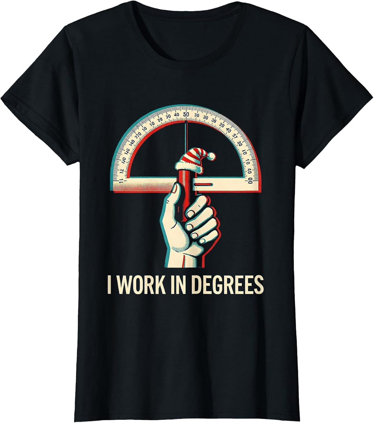 Women's I Work In Degrees Funny Physical Therapy Christmas Therapist T-Shirt - Black