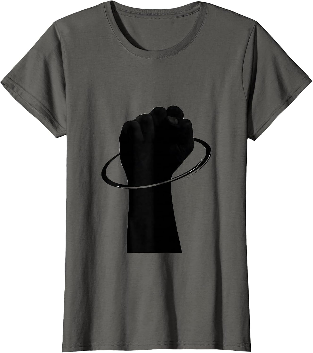 Women's Closed Fist ASL Teacher Sign Language Educator Humor T-Shirt - Asphalt Grey