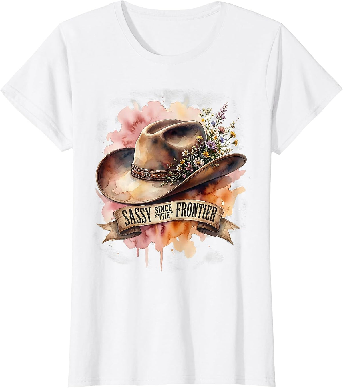 Sassy Since The Frontier Western Design T-Shirt - White