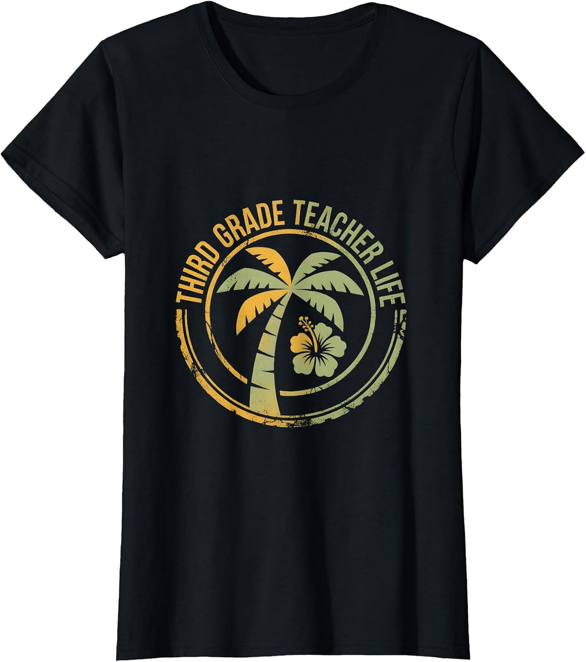 Third Grade Teacher Life Graphic Design T-Shirt - Black