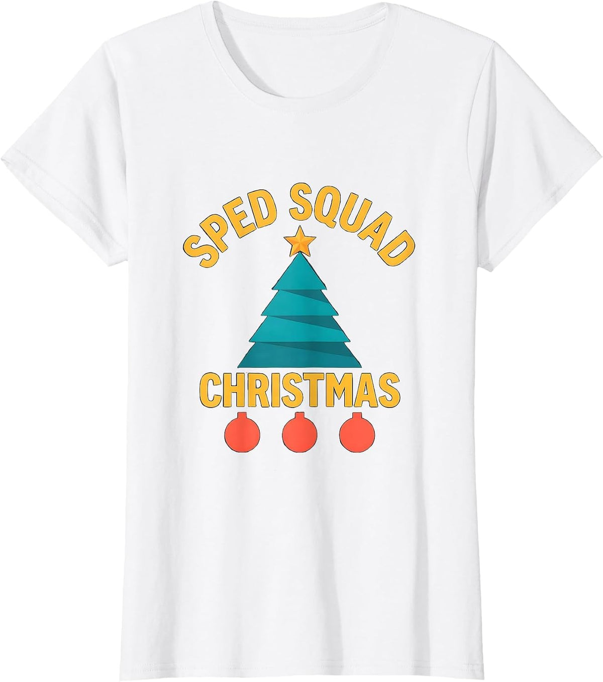 SPED Squad Christmas Funny Teacher Holiday Grade-Level Squad T-Shirt - White