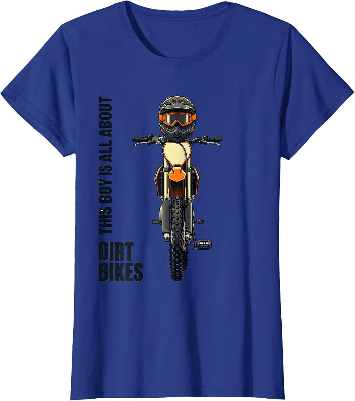 Women's This Boy Is All About Dirt Bikes Kids Dirt Bike Boy T-Shirt - Royal Blue