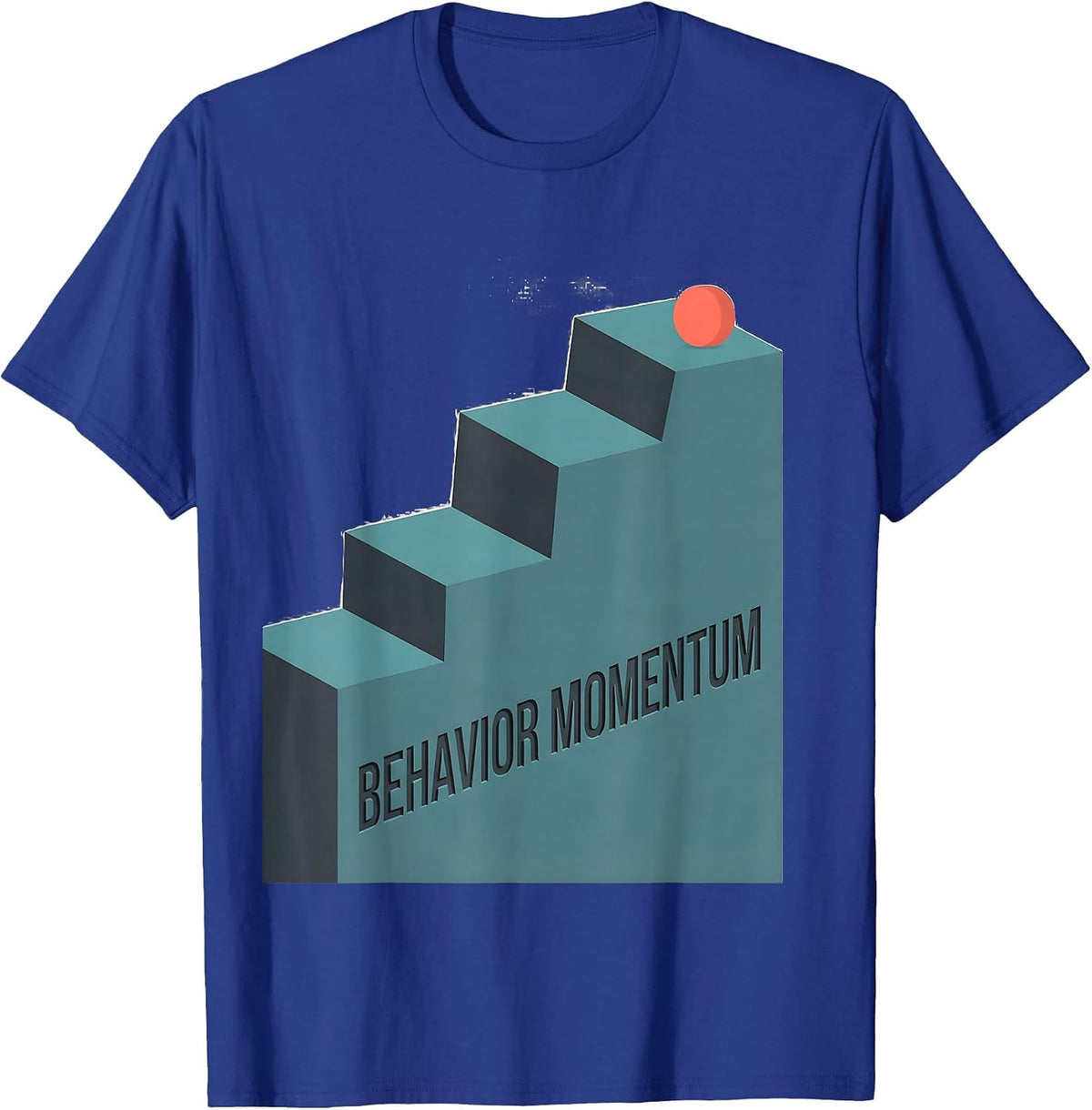 Behavior Momentum Flat Vector ABA Therapist Behavior Analyst T-Shirt - Royal Blue