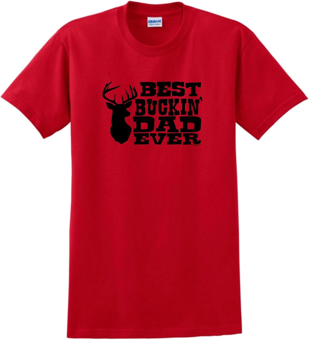 ThisWear Best Buckin' Dad Ever T-Shirt - Red