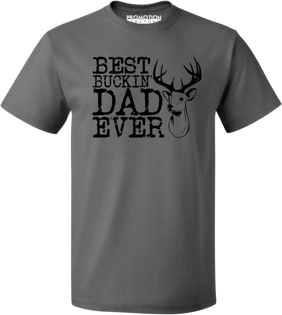 Promotion & Beyond Best Buckin' Dad Ever Men's T-Shirt - Charcoal